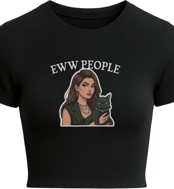 Eww People (with cat)- Croptop