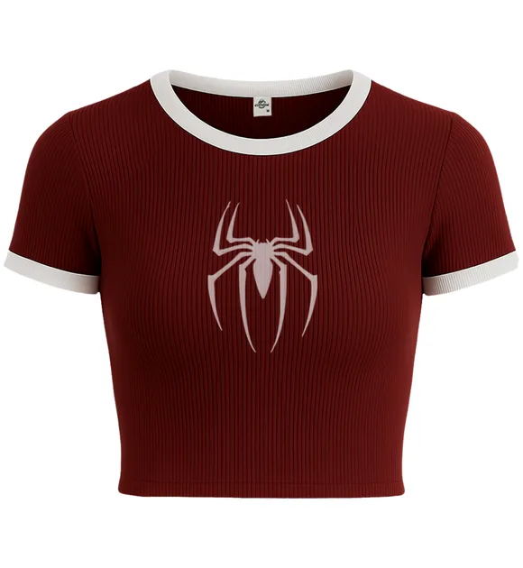 White Spider Crop - Spider Emblem Frost