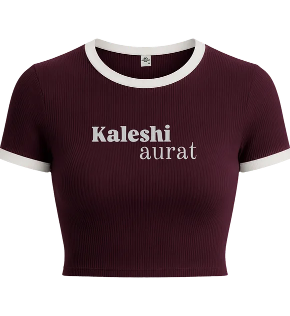 Kaleshi Aurat - White (Crop Tee)
