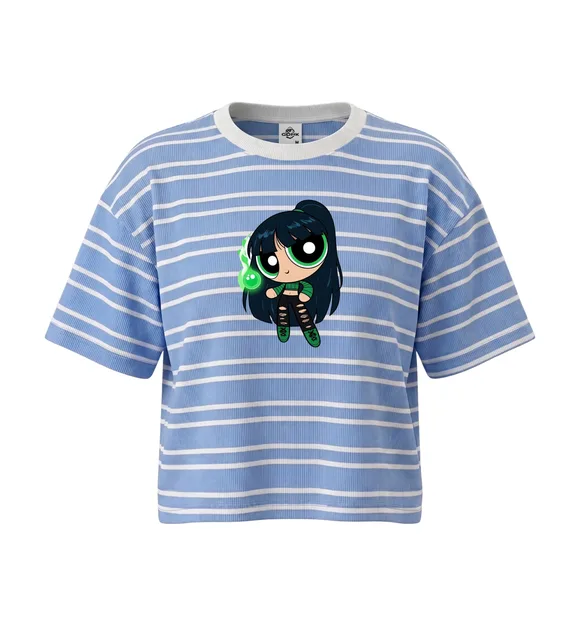 buttercup Powerpuff-JOJO Fusion Oversized Boxy Tee